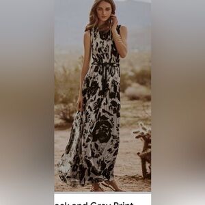 st john long floral  pleated dress sz 2